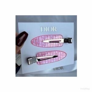 NEW Dior Backstage Pink Hair Clips Barrettes